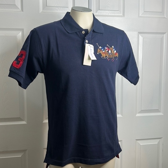 Polo by Ralph Lauren Triple Pony Mesh Polo M New - Picture 1 of 6